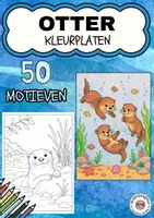 Voorbeeld - Tekenen en knutsel sjablonen - Otter kleurplaten - Voorblad