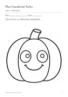 Vorschau - Arbeitsblätter - Halloween Kunst Ausmalen und Basteln - Seite 1