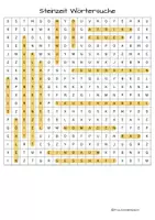 Vorschau - Arbeitsblätter - Steinzeitsuchel— Wörtersuche Steinzeit— Geschichte - Seite 2