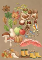 Vorschau - selbst erstellte Cliparts/Grafiken - Herbst Cliparts für Unterrichtsmaterialien - Seite 2