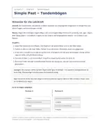 Vorschau - Arbeitsblätter - Simple Past – Tandembögen Englisch - Seite 1