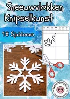 Voorbeeld - Tekenen en knutsel sjablonen - Sneeuwvlok knipkunst sjabloon sneeuwvlok maken - Voorblad