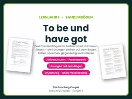 Vorschau - Arbeitsblätter - To be und have got – Tandembögen Englisch - Deckblatt