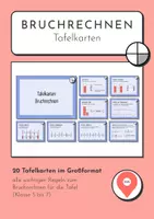 Vorschau - Unterrichtsreihen - MaterialpaketBruchrechnung Materialpaket für Klasse 5 bis 7 | Tafelkarten und 20 Karteikarten - Deckblatt