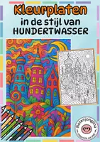 Voorbeeld - Tekenen en knutsel sjablonen - Kleurplaten in de stijl van Hundertwasser - Voorblad
