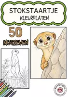 Voorbeeld - Tekenen en knutsel sjablonen - Stokstaartjes kleurplaten - Voorblad