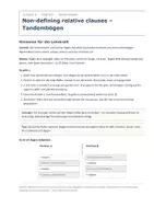 Vorschau - Arbeitsblätter - Non-defining relative clauses – Komplettpaket - Seite 1