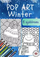 Voorbeeld - Tekenen en knutsel sjablonen - Pop art winter – 8 kleurplaten in pop-art-stijl - Voorblad