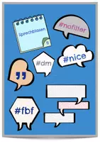 Vorschau - selbst erstellte Cliparts/Grafiken - Sprechblasen II Instagram Abkürzungen Chat Box PNG - Deckblatt
