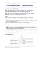 Vorschau - Arbeitsblätter - Personalpronomen – Arbeitsblätter, Quiz & Test - Seite 1