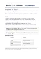 Vorschau - Arbeitsblätter - Artikel a an the – Arbeitsblätter, Quiz & Test - Seite 1