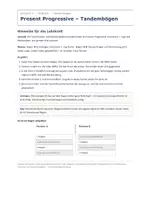 Vorschau - Arbeitsblätter - Present Progressive – Tandembögen Englisch - Seite 1
