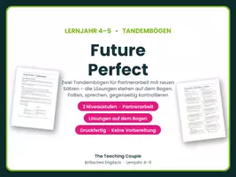 Vorschau - Arbeitsblätter - Future Perfect – Tandembögen Englisch - Deckblatt