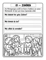 Vorschau - Arbeitsblätter - Zuhören & Ausreden lassen – 10 Situationen | Sozialkompetenz Grundschule - Seite 2