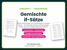 Vorschau - Arbeitsblätter - Gemischte if-Sätze – Tandembögen Englisch - Deckblatt