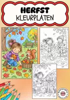 Voorbeeld - Tekenen en knutsel sjablonen - Herfst kleurplaten – 14 platen voor beeldende vorming en invaluren - Voorblad