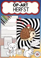 Voorbeeld - Tekenen en knutsel sjablonen - Herfst kunstproject op-art - Voorblad