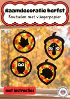 Voorbeeld - Tekenen en knutsel sjablonen - Raamdecoratie herfst – knutselen met vliegerpapier - Voorblad