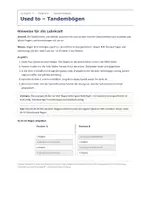 Vorschau - Arbeitsblätter - Used to – Arbeitsblätter, Quiz & Test - Seite 1