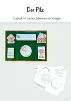 Vorschau - Mal- und Bastelvorlagen - Der Pilz: Lapbook mit differentierten Vorlagen (in A4) - Deckblatt