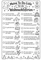 Vorschau - Arbeitsblätter - Meine To-do-Liste für die Weihnachtsferien Checkliste - Seite 1
