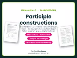 Vorschau - Arbeitsblätter - Participle constructions – Tandembögen - Deckblatt