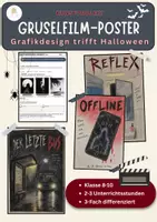 Vorschau - Unterrichtsreihen - Halloween im Kunstunterricht – Gruselfilm-Poster gestalten | Grafikdesign & Plakatgestaltung | Klasse 8–10 - Deckblatt