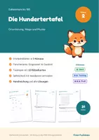 Vorschau - Arbeitsblätter - Hundertertafel Klasse 2 – Ausschnitte, Wege, Muster: differenziert in 3 Niveaus mit Lösungen - Deckblatt