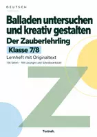 Vorschau - Stationenlernen - Der Zauberlehrling | Differenziertes Lernheft zur Ballade | Deutsch Klasse 7/8 - Deckblatt