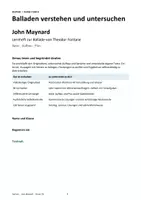 Vorschau - Stundenentwürfe - John Maynard | Umfangreiches Lernheft zur Ballade von Fontane | Deutsch Klasse 7/8 - Seite 1