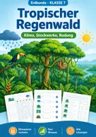 Vorschau - Arbeitsblätter - Tropischer Regenwald Erdkunde Klasse 7 - Deckblatt
