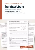 Vorschau - Stundenentwürfe - Ionisation: Warum Bestrahltes nicht strahlt - Deckblatt