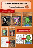 zapowiedź - Szablony do malowania i rękodzieła - Krzyk Edvarda Muncha – projekt plastyczny na Halloween - obwoluta
