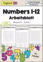 Vorschau - Arbeitsblätter - Zahlen bis 12 Englisch | Numbers 1–12 Arbeitsblatt | Suchsel Englisch - Deckblatt
