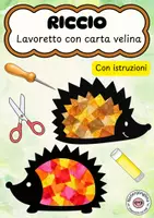 anteprima - Materiale per pittura e bricolage - Riccio d'autunno – decorazione per la finestra con carta trasparente - Pagina di copertina