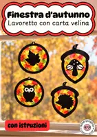anteprima - Materiale per pittura e bricolage - Decorazioni per la finestra d'autunno con carta trasparente - Pagina di copertina