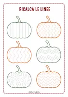 anteprima - Esercizi - Pregrafismi e Prerequisiti Autunno e Halloween | Motricità Fine, Tratteggio, Unisci i Puntini, Infanzia e Prima Primaria - Pagina 3