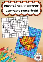 Aperçu - Matériel pour travaux manuels / dessin - Images quadrillées d'automne : contraste chaud-froid - Page de couverture