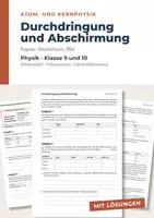 Vorschau - Stundenentwürfe - Durchdringung und Abschirmung von Strahlung - Deckblatt