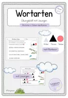 Vorschau - Arbeitsblätter - Wortarten in Sätzen identifizieren: Materialpaket (nach Montessori) Nomen, Verben, Adjektive - Seite 3