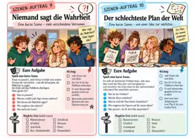 Vorschau - Bildkarten - Teil 2 - 8 Szenen für Theater AG - spontan, Improvisation Gruppenarbeit Schauspiel - Seite 1