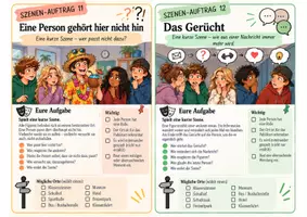 Vorschau - Bildkarten - Teil 2 - 8 Szenen für Theater AG - spontan, Improvisation Gruppenarbeit Schauspiel - Seite 2