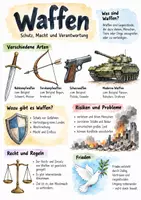 Vorschau - Arbeitsblätter - Lernplakat + Arbeitsblätter zum Thema "Waffen" + Lösung & MP3 + Infografik - Deckblatt