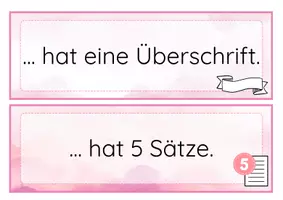 Vorschau - Präsentationen/Tafelbilder - 5-Satz Geschichte Kriterien Wortkarten - Seite 1