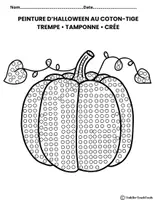 Aperçu - Matériel pour travaux manuels / dessin - PEINTURE D’HALLOWEEN AU COTON-TIGE - Page 1