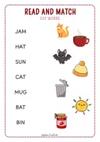 anteprima - Esercizi - Fall Phonics & Literacy Worksheets | CVC, Beginning & Ending Sounds, Autumn Vocabulary - schede inglese autunno - Pagina 1