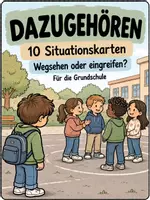Vorschau - Arbeitsblätter - Dazugehören – 10 Situationskarten | Wegsehen oder eingreifen? | Sozialkompetenz Grundschule - Deckblatt