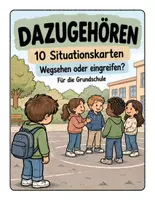 Vorschau - Arbeitsblätter - Dazugehören – 10 Situationskarten | Wegsehen oder eingreifen? | Sozialkompetenz Grundschule - Seite 1
