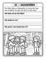 Vorschau - Arbeitsblätter - Dazugehören – 10 Situationskarten | Wegsehen oder eingreifen? | Sozialkompetenz Grundschule - Seite 3
