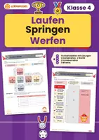 Vorschau - Spiele - Leichtathletik Klasse 4 | Laufen Springen Werfen Kartei & Klammerkarten | Sport - Deckblatt